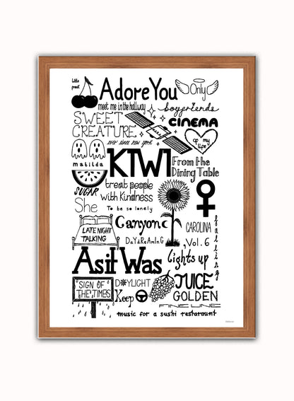 Harry Styles Lyrics Art Print
