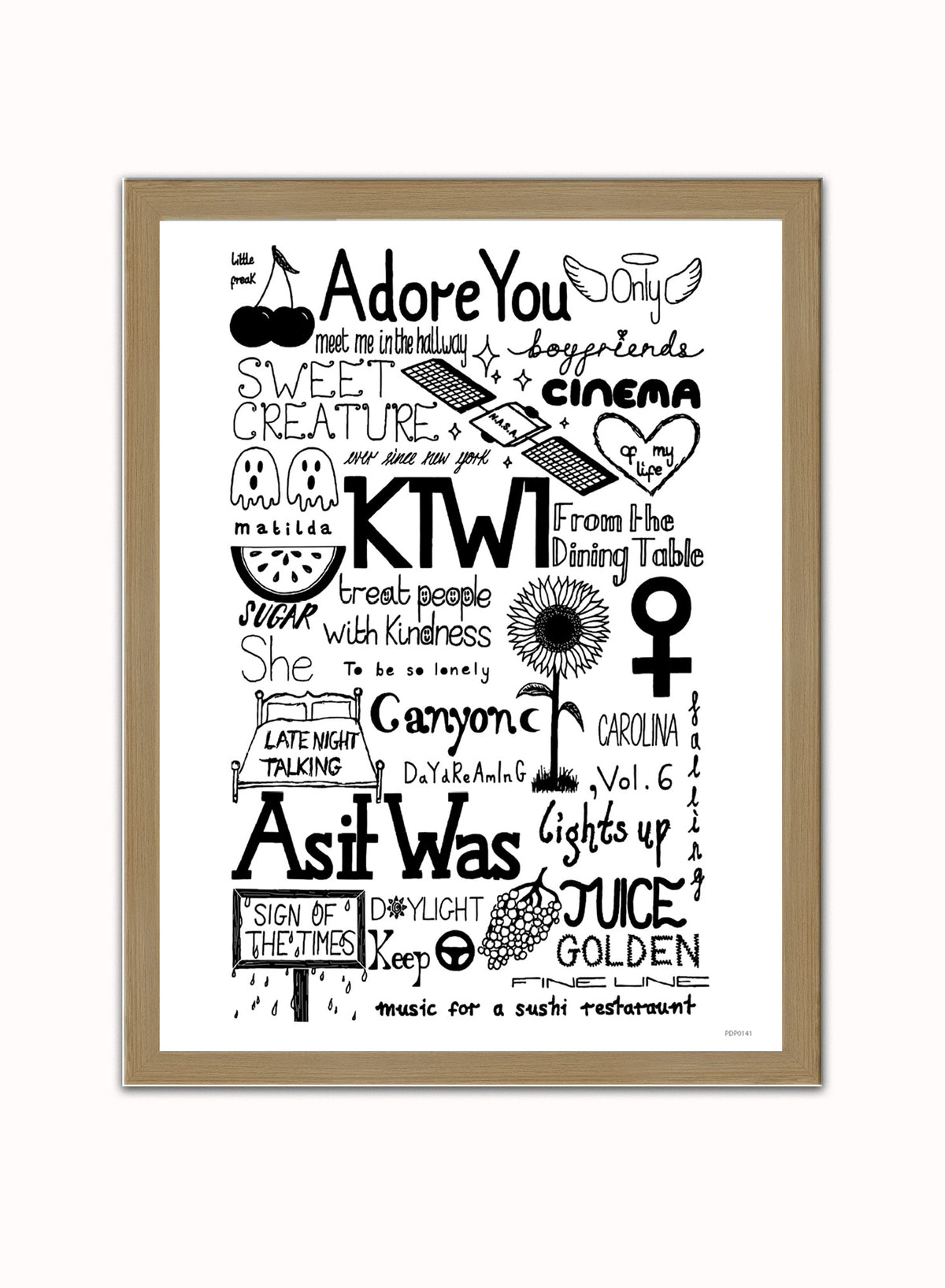 Harry Styles Lyrics Art Print