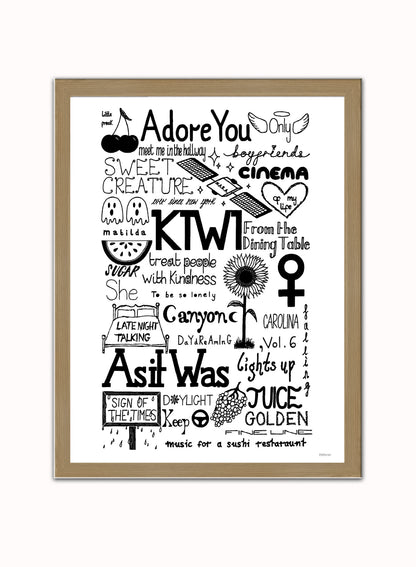 Harry Styles Lyrics Art Print