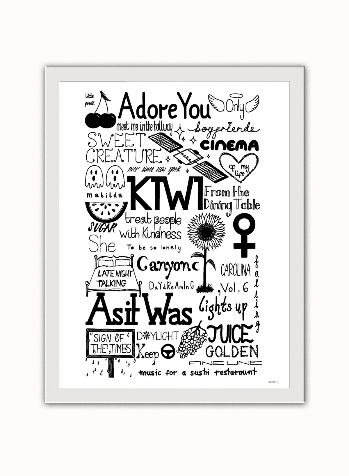Harry Styles Lyrics Art Print