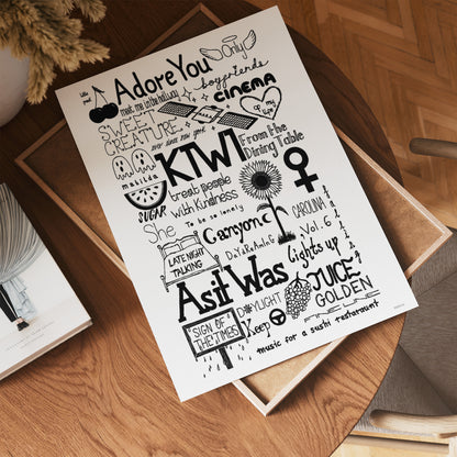 Harry Styles Lyrics Art Print