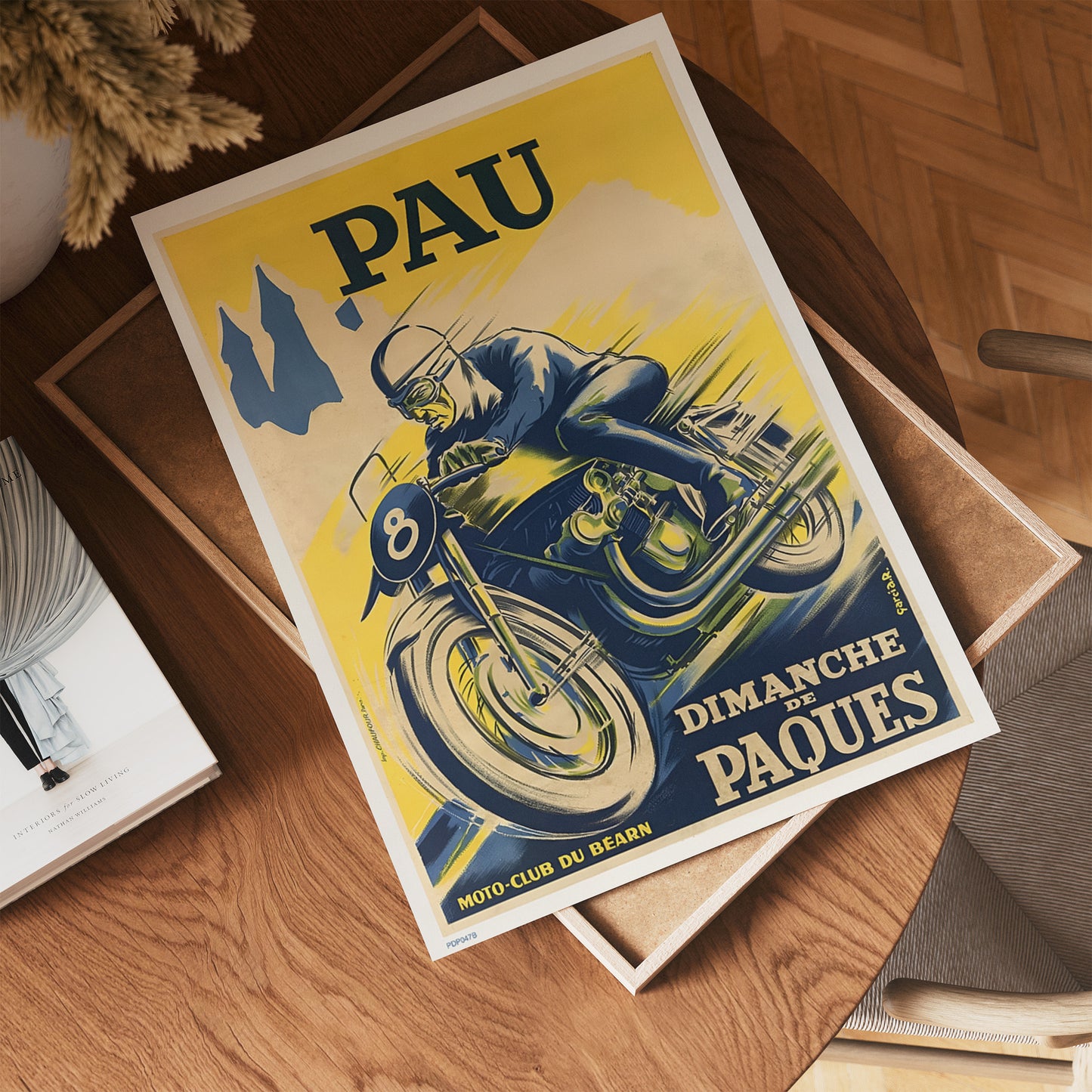 Pau Circuit International Motorcycle Race Poster by R. Garcia 30x40cm Art Poster Print