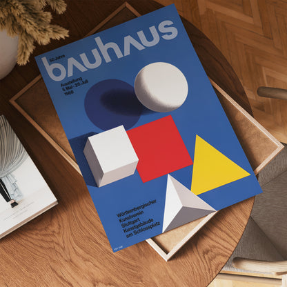 Bauhaus Poster By Herbert Bayer 1968  Vinatge Poster 30x40cm Art Print