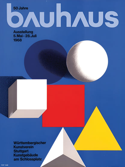 Bauhaus Poster By Herbert Bayer 1968  Vinatge Poster 30x40cm Art Print