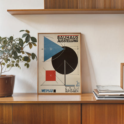 Bauhaus Exhibition Poster 1923 by Joost Schmidt Vinatge Poster 30x40cm Art Print