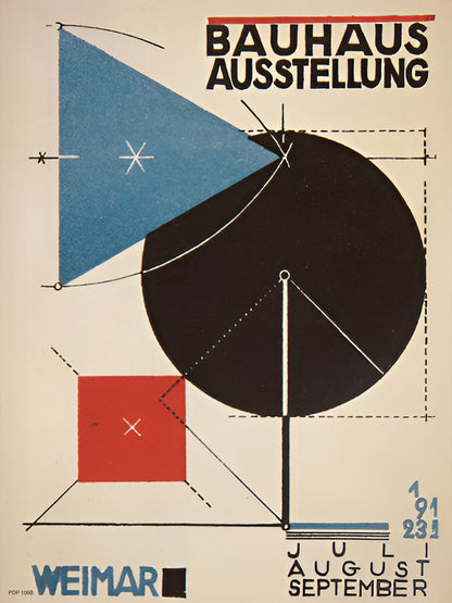 Bauhaus Exhibition Poster 1923 by Joost Schmidt Vinatge Poster 30x40cm Art Print