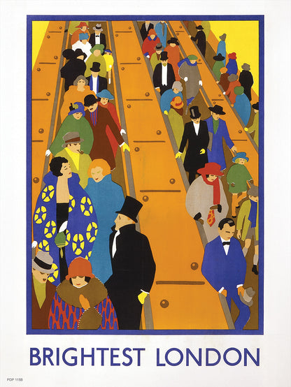 Brightest London,Vinatge Travel Poster by Horace Taylor 30x40cm Art Print