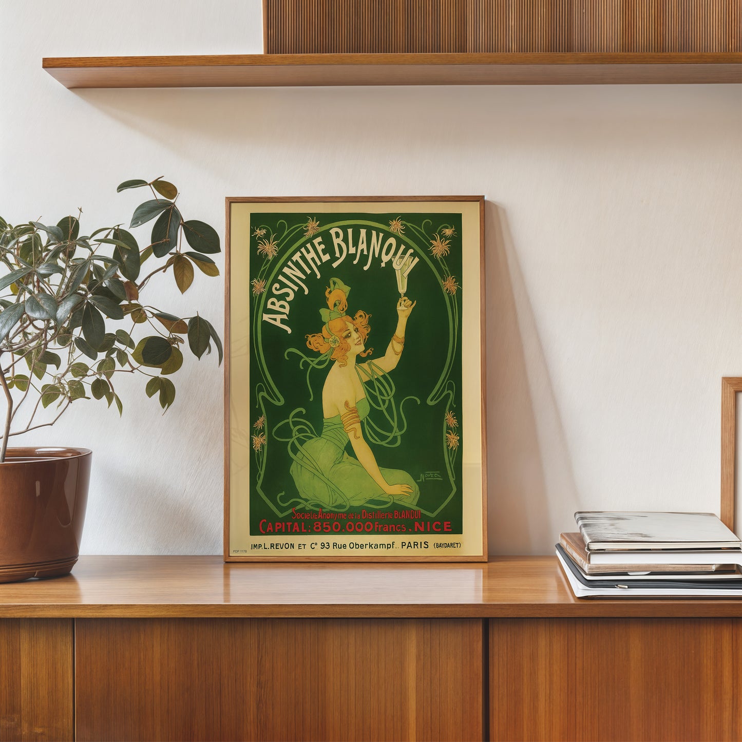 Absinthe Blanqui,Vinatge Poster by Nover 30x40cm Art Print