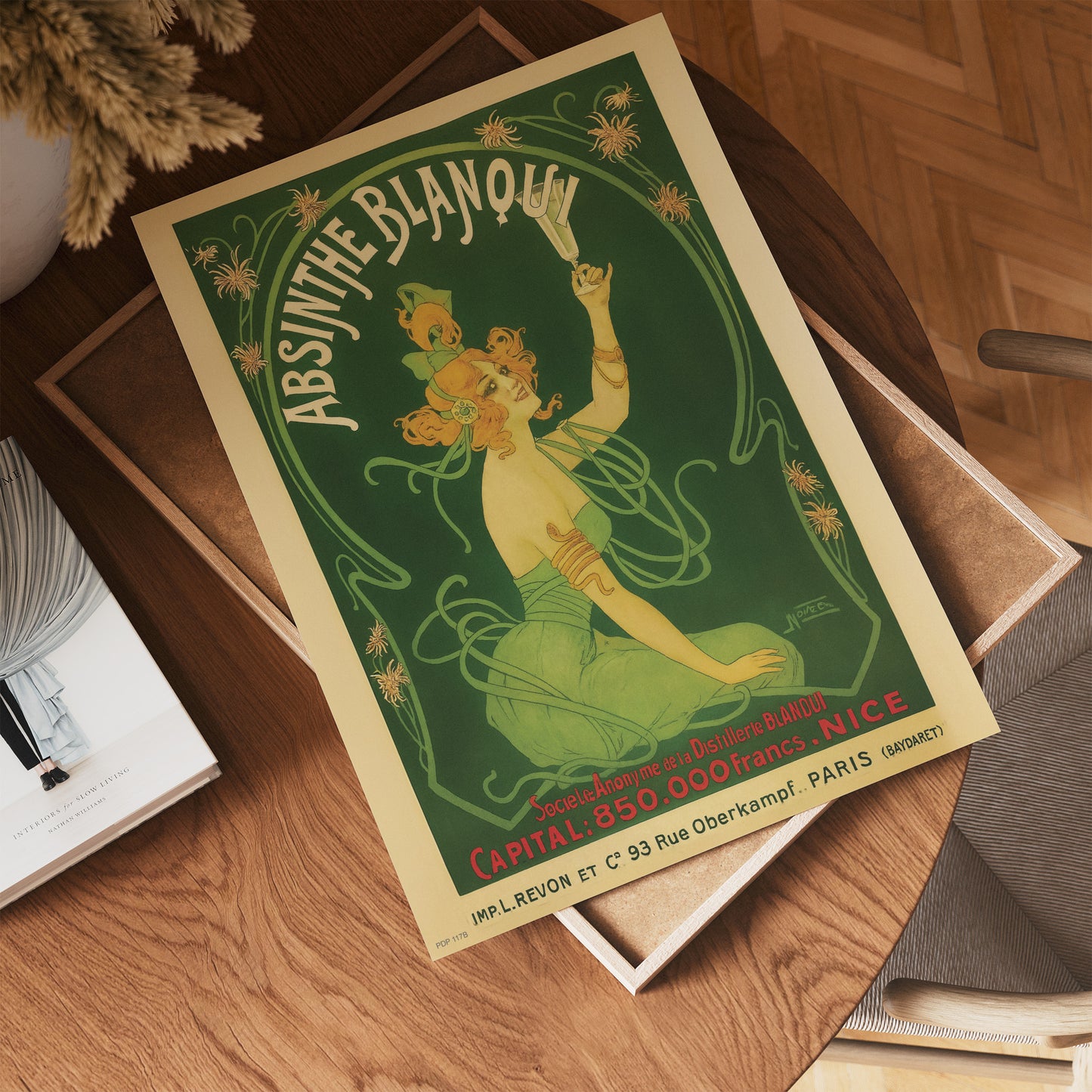 Absinthe Blanqui,Vinatge Poster by Nover 30x40cm Art Print