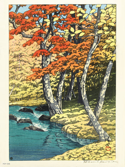 Japenese Art Print by Hasui Kawase "Autumn in Oirase" Vinatge Poster 30x40cm Art Print