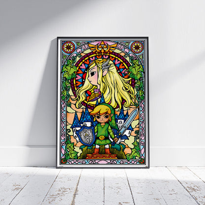 THE LEGEND OF ZELDA (STAINED GLASS) Poster 61x91.5cm
