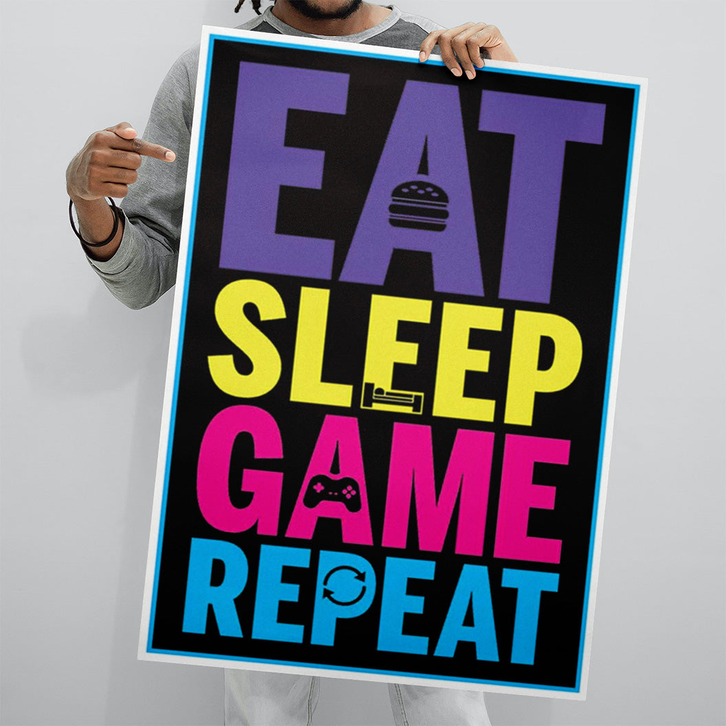 Eat, Sleep, Game, Repeat (Gaming) Poster 61x91.5cm