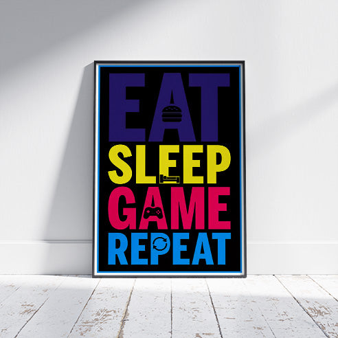 Eat, Sleep, Game, Repeat (Gaming) Poster 61x91.5cm