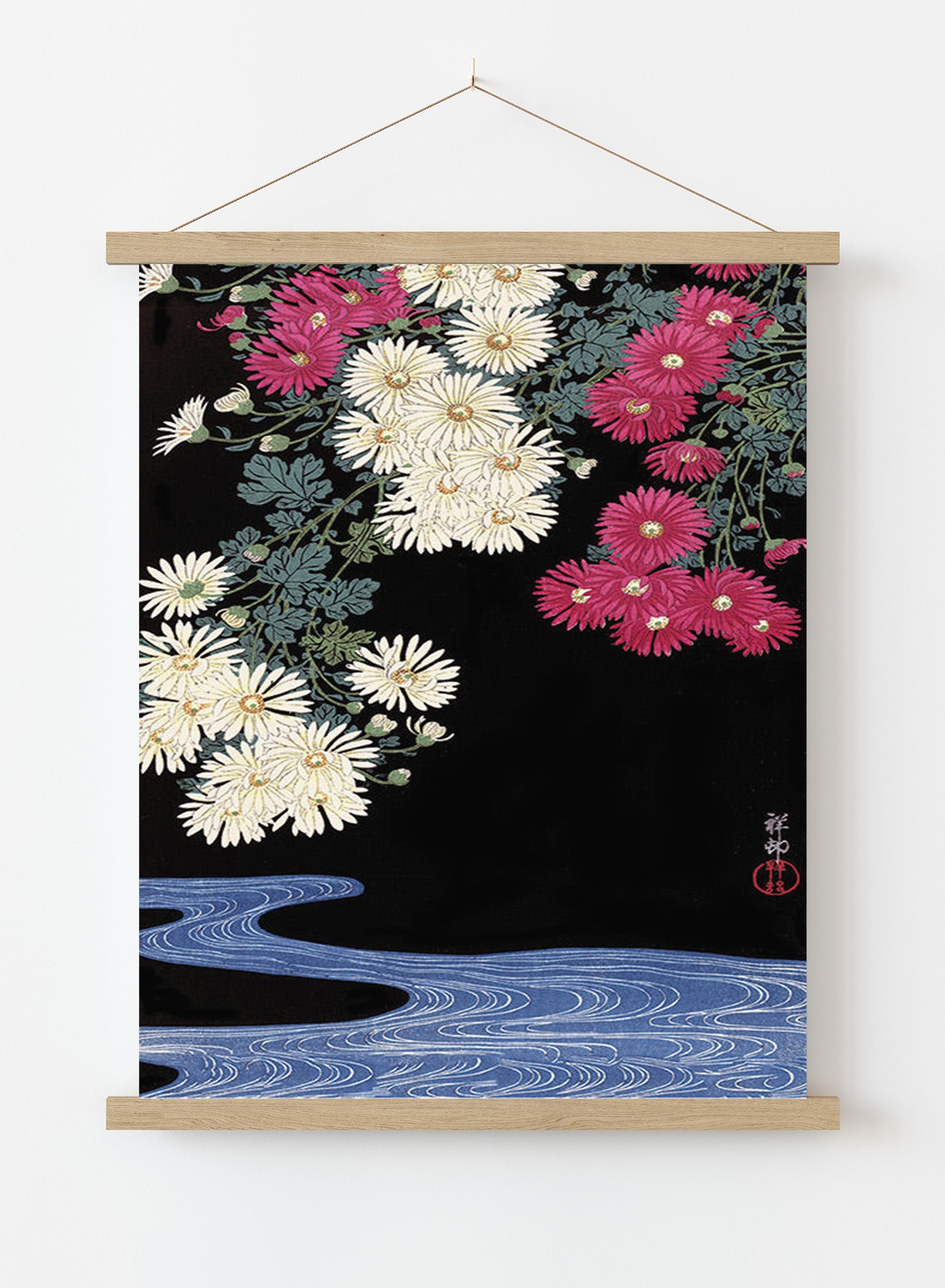 OHARA KOSON (CHRYSANTHEMUM AND RUNNING WATER) MAXI POSTER 61x91.cm
