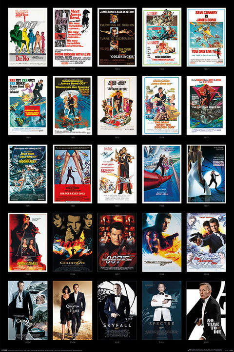 James Bond Posters Collection 61 x 91.5cm