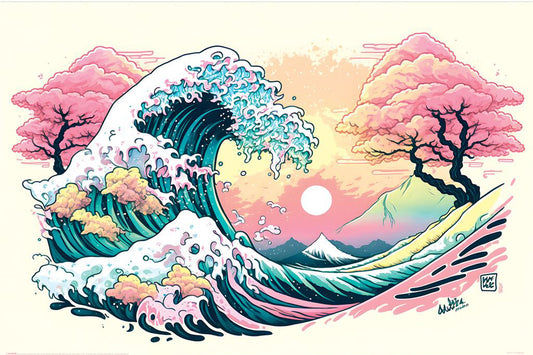 Ada Ingram (Pastel Wave) Maxi Poster – Serenity in Swirling Pastels 61 x 91.5 cm