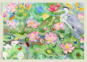 Adult Jigsaw Puzzle: Bex Parkin: Waterlily Pond 1000 piece