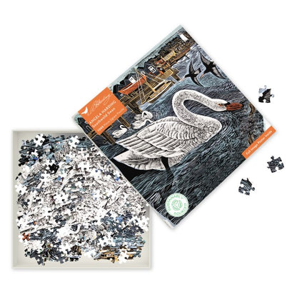 Adult 1000 Piece Jigsaw Puzzle Angela Harding: Southwold Swan