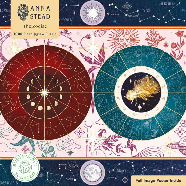 1000 Piece Adult Sustainable Jigsaw Puzzle Anna Stead: The Zodiac