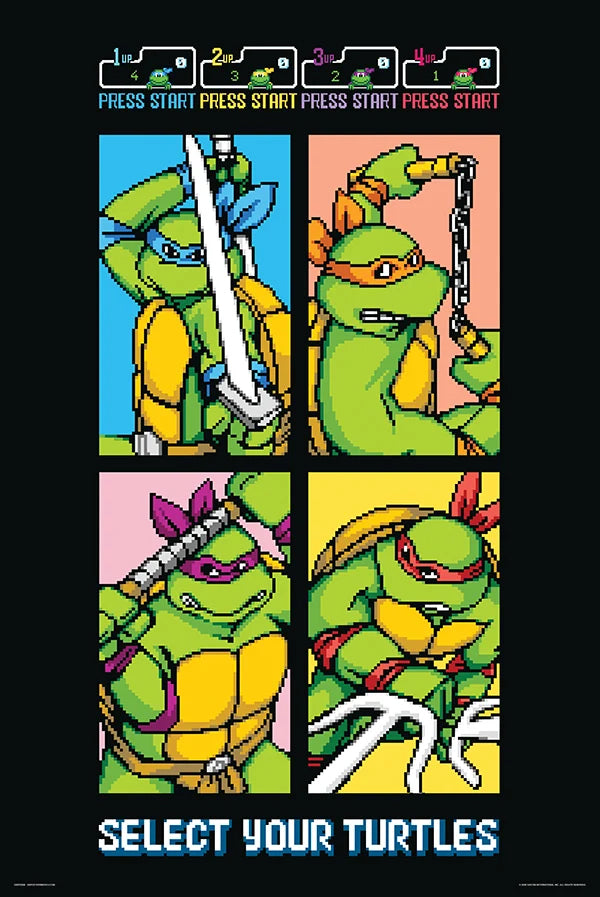 Teenage Mutant Ninja Turtles 8 Bit 61 x 91.5cm Maxi Poster