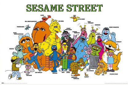 Sesame Street Characters 61 x 91.5cm Poster