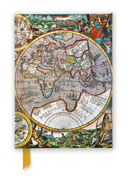 Pieter van den Keere: Antique Map of the World (Foiled Journal) A5 Notepad