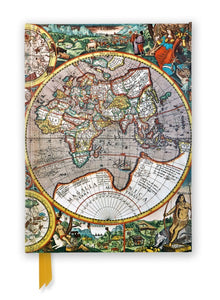 Pieter van den Keere: Antique Map of the World (Foiled Journal) A5 Notepad