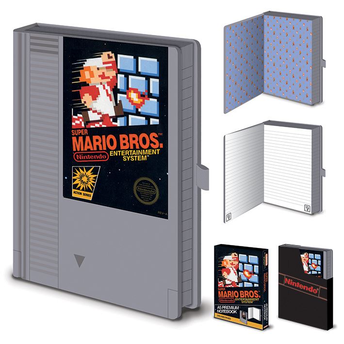 Nintendo (Nes - Super Mario Bros) Cartridge Lined A5 Notebook