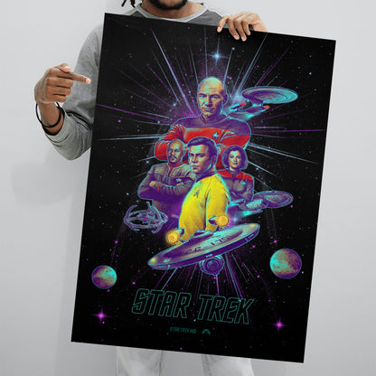 Star Trek Four Ship Captains 61 x 91.5cm Poster