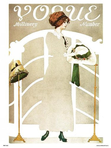 Vogue Vintage Covers Milllinery Number Poster Art Print 30x40cm