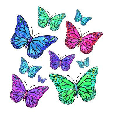 Butterflies Greetings Card 14x14cm (blank inside) - On the Wall Art Print Posters & Gifts