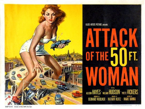 Attack of the 50ft Woman Movie Poster Art Print 30x40cm