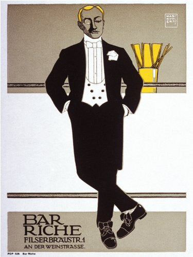 Art nouveau Poster Art Print by Hanz Rudi Bar Riche 40x30cm