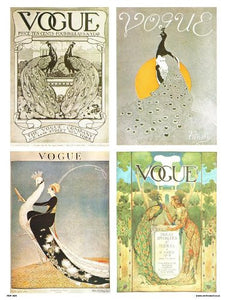 Vogue Vintage Covers Print Multi Birds Poster Art Print 30x40cm