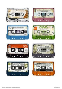 Analouge forever Cassette Tapes Poster Art Print 30x40cm