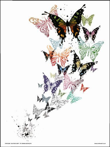Butterflies by Simon Heathcote Poster Art Print 30x40cm