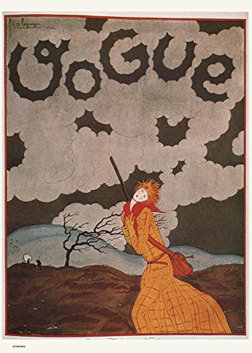 Vintage Vogue Cover Lepape Huntress Poster Art Print 30x40cm