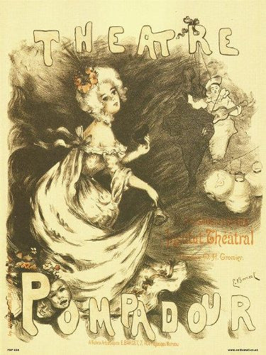 Art nouveau Poster Art Print by Barcet - Theatre Pompadour (PDP 038) 30x40cm