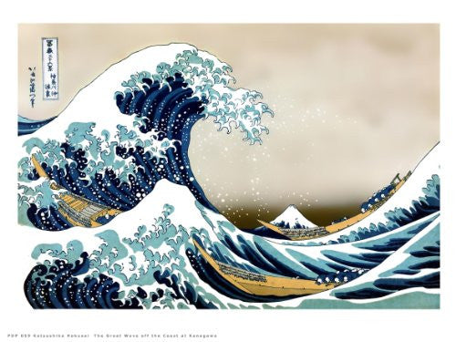 Hokusai The Great Wave off Kanagawa Japanese Poster Art Print 40x30cm