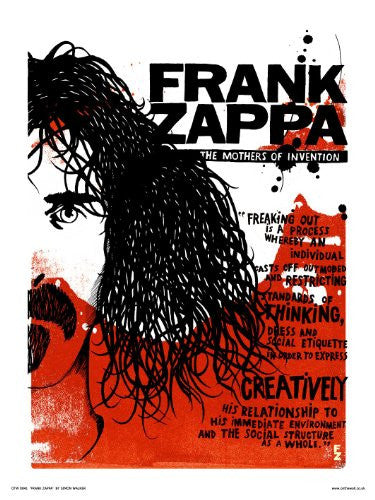 Frank Zappa Poster Art Print 30x40cm