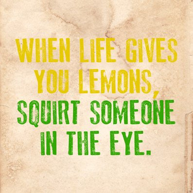 Lemons Proverb Letter Press Greetings card (Blank Inside) - On the Wall Art Print Posters & Gifts