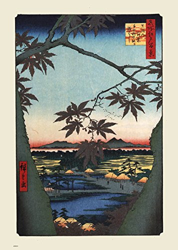 Maple Trees At Mama Hiroshige 70x50cm Art Print