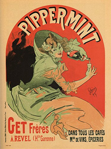 Art nouveau Poster Art Print Pippermint Poster Art Print 30x40cm