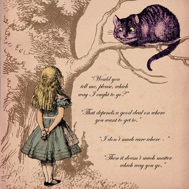Alice in Wonderland Then it doesnt really Matter Greetings Card 14x14cm - On the Wall Art Print Posters & Gifts