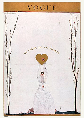 Vintage Vogue Le Coeur De La France Poster Art Print 30x40cm