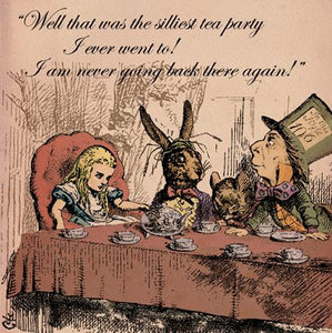 Alice in Wonderland Silliest Tea Party Greetings Card 14x14cm - On the Wall Art Print Posters & Gifts