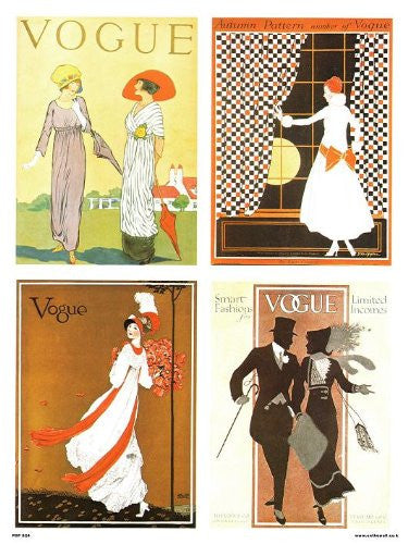 Vogue Vintage Covers  Multi Poster Art Print 30x40cm