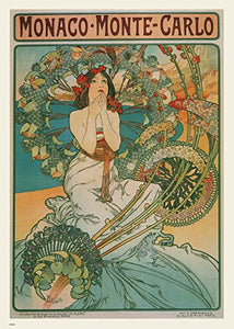 Alphonse Mucha Monaco Art nouveau 70x50cm Art Print