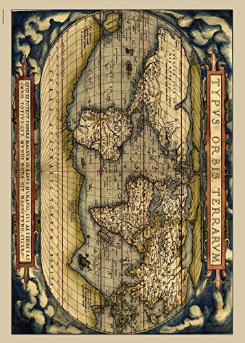 World Map 70x50cm Art Print