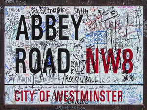 Abbey Road Graffiti sign Photographic Poster Art Print 30x40cm